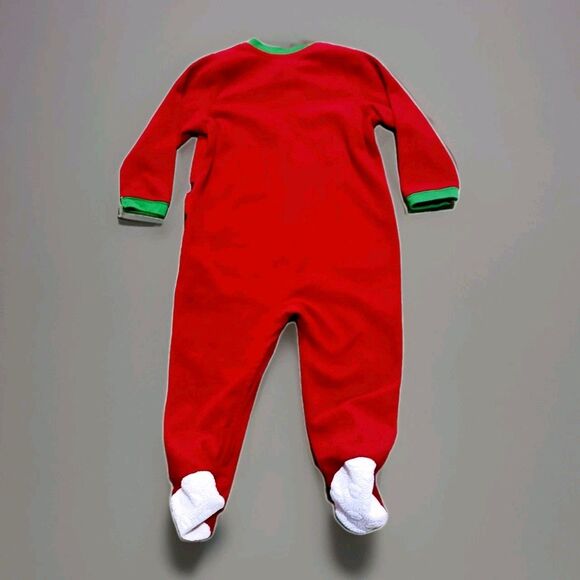 Little Me Toddler Boy Clothes 18 Months Christmas Santa Claus Fleece Zippered - Picture 4 of 4